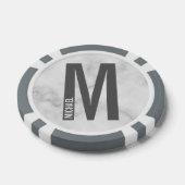 Moderne persoonlijke badmonogram en naam poker chips (Enkel)
