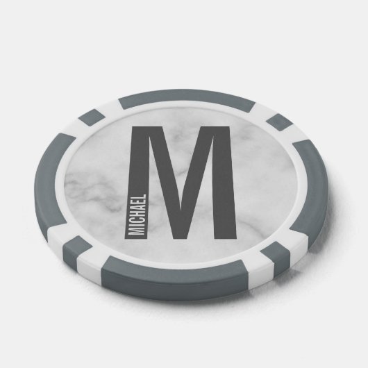 Moderne persoonlijke badmonogram en naam poker chips (Enkel)