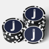 Moderne persoonlijke badmonogram en naam poker chips (Opstapeling)