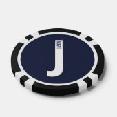 Moderne persoonlijke badmonogram en naam poker chips (Enkel)