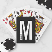 Moderne persoonlijke badmonogram en naam pokerkaarten