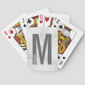 Moderne persoonlijke badmonogram en naam pokerkaarten (Achterkant)