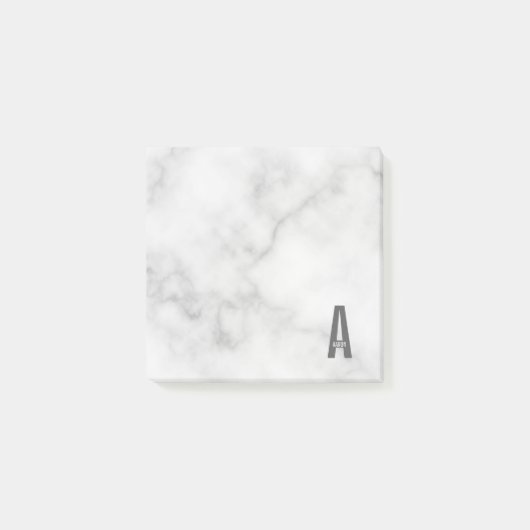 Moderne persoonlijke badmonogram en naam post-it® notes (Voorkant)