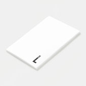 Moderne persoonlijke badmonogram en naam post-it® notes (Schuin)