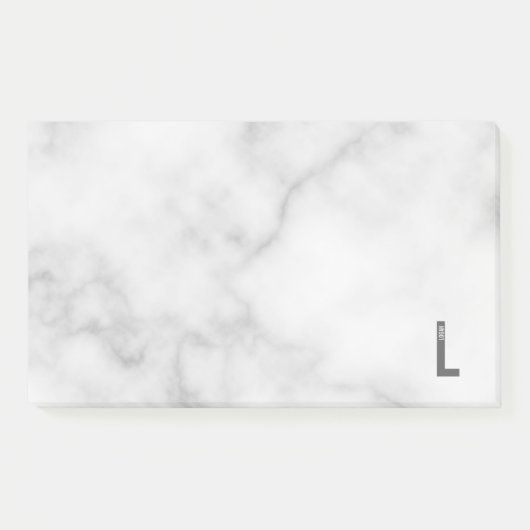 Moderne persoonlijke badmonogram en naam post-it® notes (Voorkant)