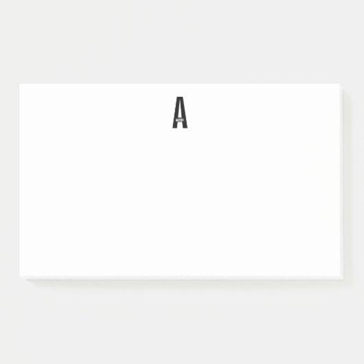 Moderne persoonlijke badmonogram en naam post-it® notes (Voorkant)