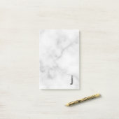 Moderne persoonlijke badmonogram en naam post-it® notes (Op bureau)