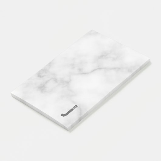 Moderne persoonlijke badmonogram en naam post-it® notes (Schuin)