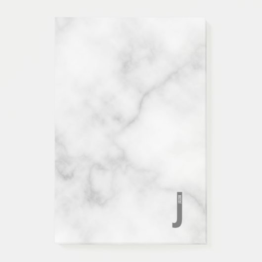 Moderne persoonlijke badmonogram en naam post-it® notes (Voorkant)