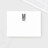 Moderne persoonlijke badmonogram en naam post-it® notes