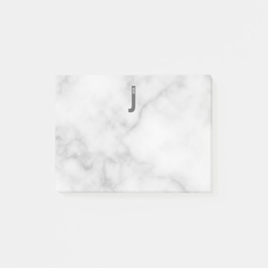 Moderne persoonlijke badmonogram en naam post-it® notes (Voorkant)