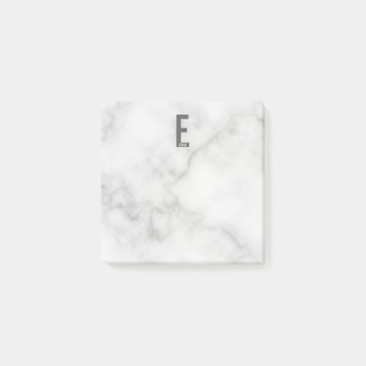 Moderne persoonlijke badmonogram en naam post-it® notes (Voorkant)