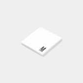 Moderne persoonlijke badmonogram en naam post-it® notes (Schuin)