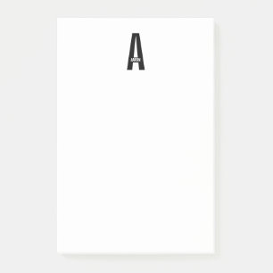 Moderne persoonlijke badmonogram en naam post-it® notes