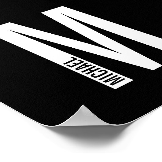 Moderne persoonlijke badmonogram en naam poster (Hoek)