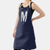 Moderne persoonlijke badmonogram en naam schort (Insitu)