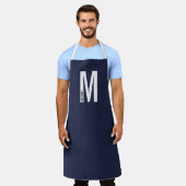 Moderne persoonlijke badmonogram en naam schort (Gedragen)