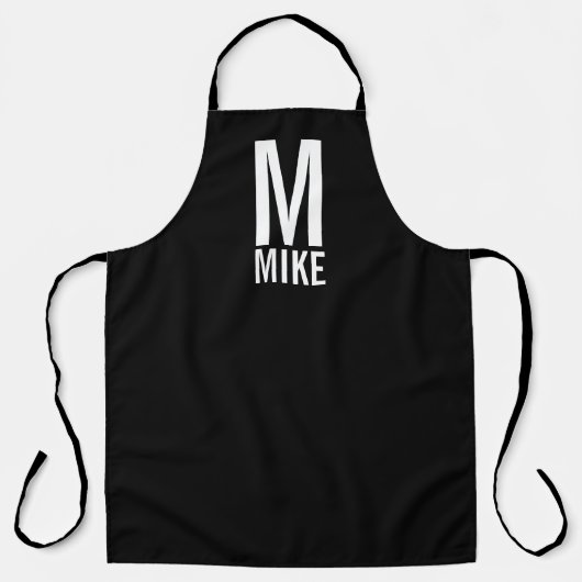Moderne persoonlijke badmonogram en naam schort (Voorkant)