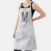 Moderne persoonlijke badmonogram en naam schort (Insitu)