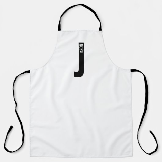 Moderne persoonlijke badmonogram en naam schort (Voorkant)