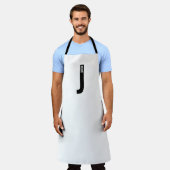 Moderne persoonlijke badmonogram en naam schort (Gedragen)