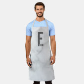 Moderne persoonlijke badmonogram en naam schort (Gedragen)