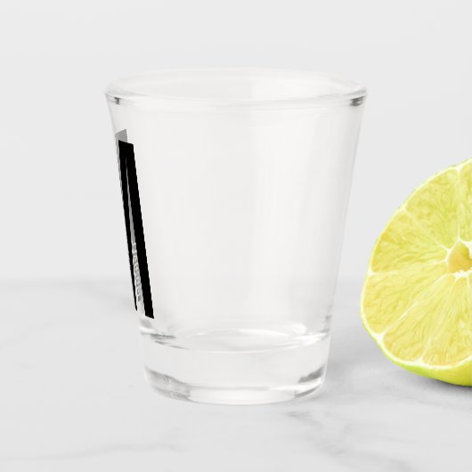 Moderne persoonlijke badmonogram en naam shot glas (Rechts)