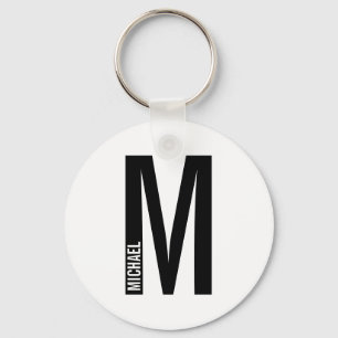 Moderne persoonlijke badmonogram en naam sleutelhanger