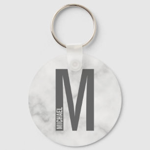 Moderne persoonlijke badmonogram en naam sleutelhanger