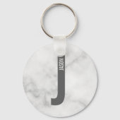 Moderne persoonlijke badmonogram en naam sleutelhanger (Voorkant)