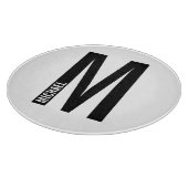 Moderne persoonlijke badmonogram en naam snijplank (Hoek)