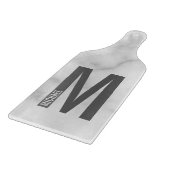 Moderne persoonlijke badmonogram en naam snijplank (Hoek)
