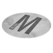 Moderne persoonlijke badmonogram en naam snijplank (Hoek)