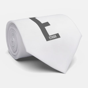 Moderne persoonlijke badmonogram en naam stropdas