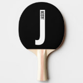 Moderne persoonlijke badmonogram en naam tafeltennisbatje (Achterkant)