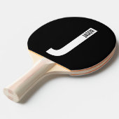 Moderne persoonlijke badmonogram en naam tafeltennisbatje (Voorkant Gekanteld)