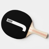 Moderne persoonlijke badmonogram en naam tafeltennisbatje (Zijkant)