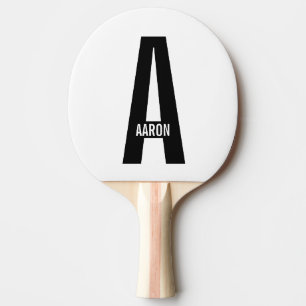 Moderne persoonlijke badmonogram en naam tafeltennisbatje