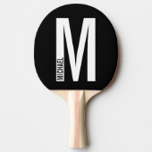 Moderne persoonlijke badmonogram en naam tafeltennisbatje (Voorkant)