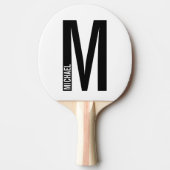 Moderne persoonlijke badmonogram en naam tafeltennisbatje (Voorkant)