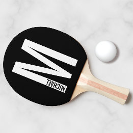 Moderne persoonlijke badmonogram en naam tafeltennisbatje