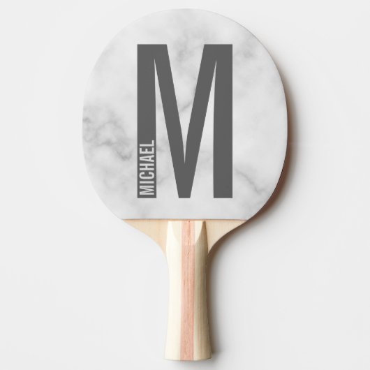 Moderne persoonlijke badmonogram en naam tafeltennisbatje (Voorkant)