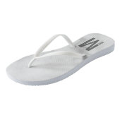 Moderne persoonlijke badmonogram en naam teenslippers (Schuin)