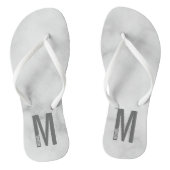 Moderne persoonlijke badmonogram en naam teenslippers (Voetbed)