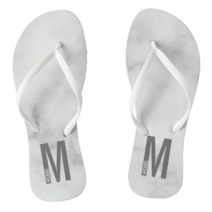 Moderne persoonlijke badmonogram en naam teenslippers