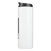 Moderne persoonlijke badmonogram en naam thermosbeker (Geroteerd rechts)