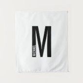 Moderne persoonlijke badmonogram en naam wandkleed (Voorkant)