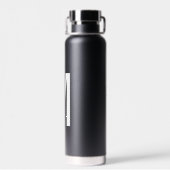 Moderne persoonlijke badmonogram en naam waterfles (Achterkant)