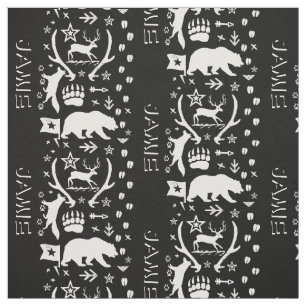 Moderne persoonlijke Beer Fox Deer Boys Room Stof