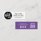 Moderne persoonlijke bestelbon - Hartelijk dank ka Mini Visitekaartje (Voorkant / Achterkant)